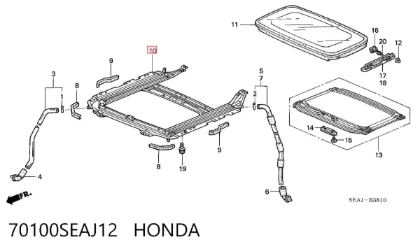 Chassi de alcapão 70100SEAJ12 Honda