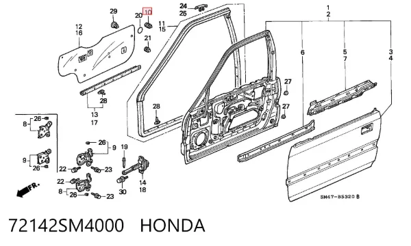  72142SM4000 Honda