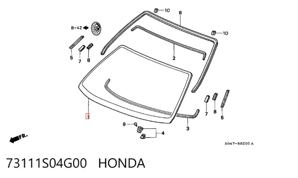 Pára-brisas 73111S04G00 Honda