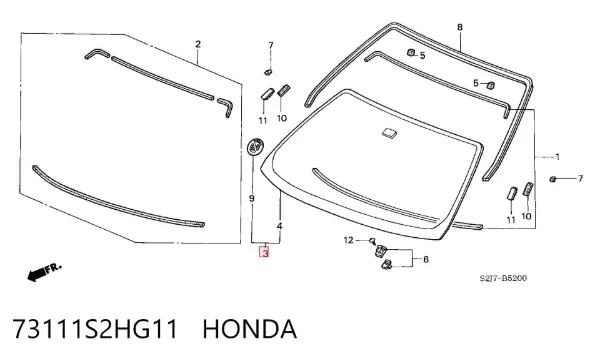 Pára-brisas Honda HR-V GH