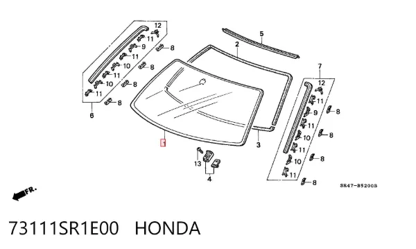 Pára-brisas 73111SR1E00 Honda