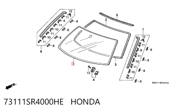 Pára-brisas Honda Civic VI