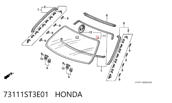 Pára-brisas 73111ST3E01 Honda