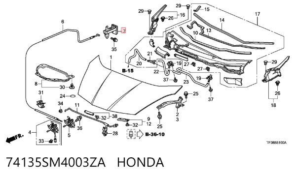  74135SM4003ZA Honda