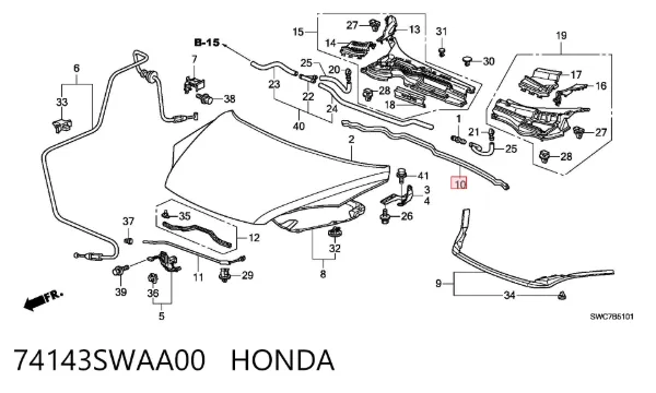  74143SWAA00 Honda
