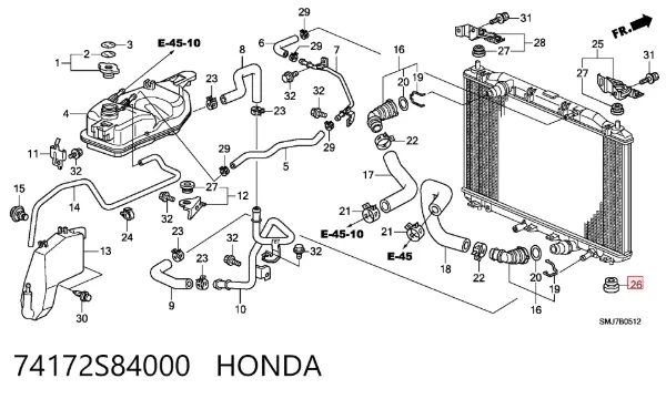  74172S84000 Honda