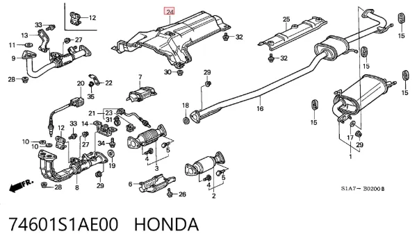  74601S1AE00 Honda