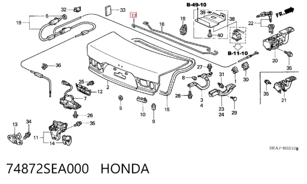  74872SEA000 Honda