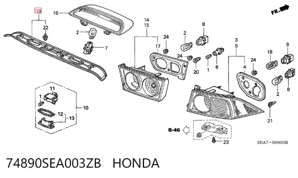 74890SEA003ZB Honda