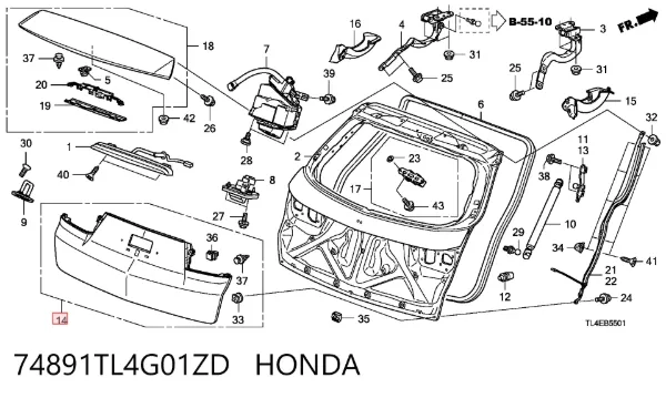  74891TL4G01ZD Honda
