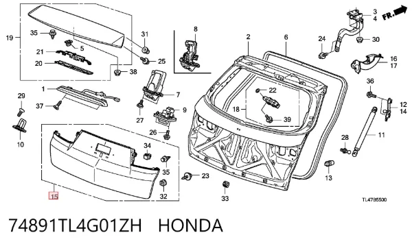  74891TL4G01ZH Honda