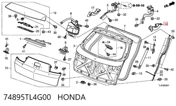  74895TL4G00 Honda