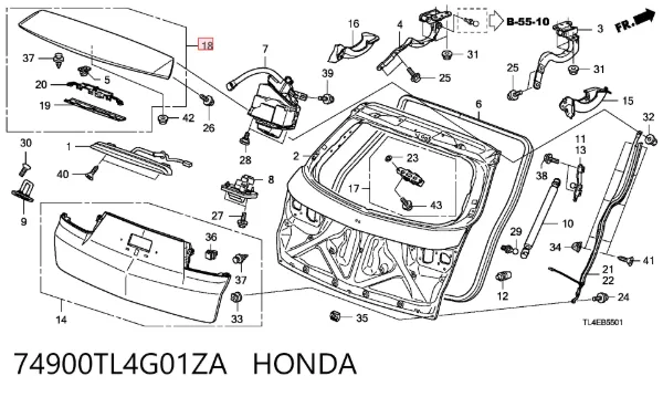  74900TL4G01ZA Honda