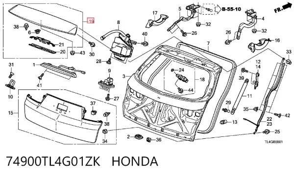  74900TL4G01ZK Honda
