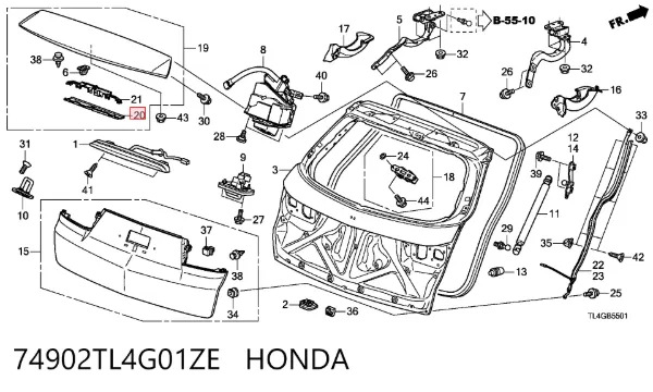  74902TL4G01ZE Honda
