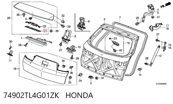  74902TL4G01ZK Honda