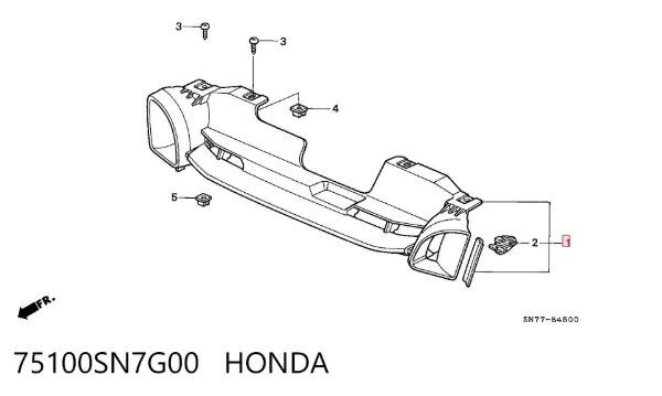 Grelha do radiador Honda Accord V
