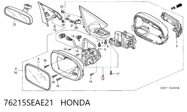  76215SEAE21 Honda