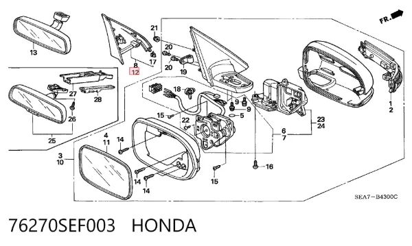  76270SEF003 Honda