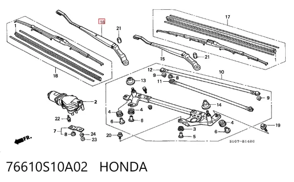  76610S10A02 Honda