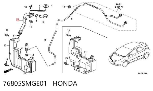  76805SMGE01 Honda