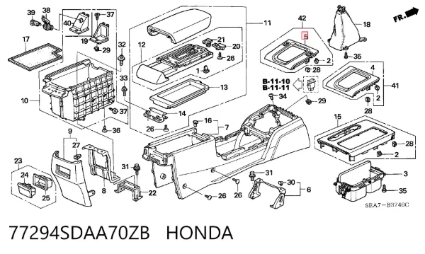  77294SDAA70ZB Honda