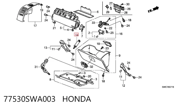  77530SWA003 Honda