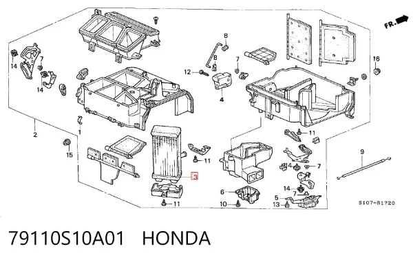 Radiador de forno (de aquecedor) Honda CR-V I