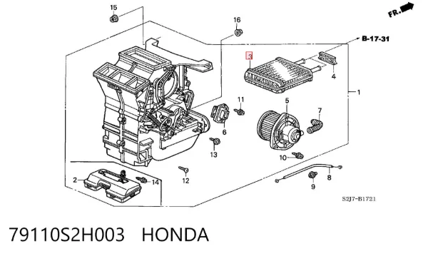 Radiador de forno (de aquecedor) Honda HR-V GH