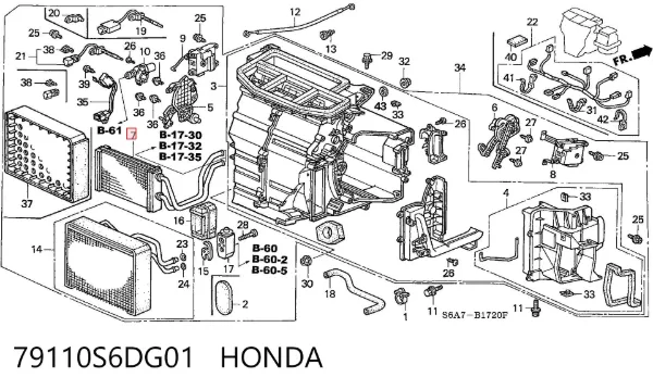 Radiador de forno (de aquecedor) Honda Civic VII