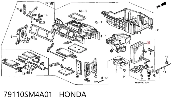 Radiador de forno (de aquecedor) Honda Accord IV