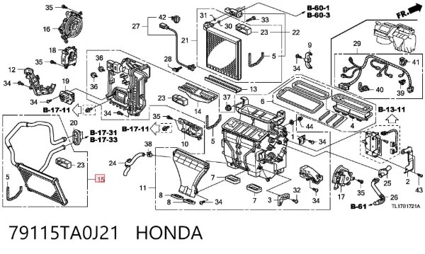 Radiador de forno (de aquecedor) Honda Accord VIII
