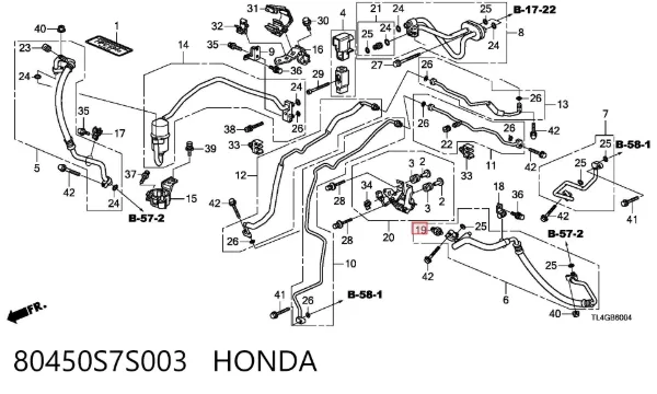 Sensor de pressão absoluta de aparelho de ar condicionado 80450S7S003 Honda