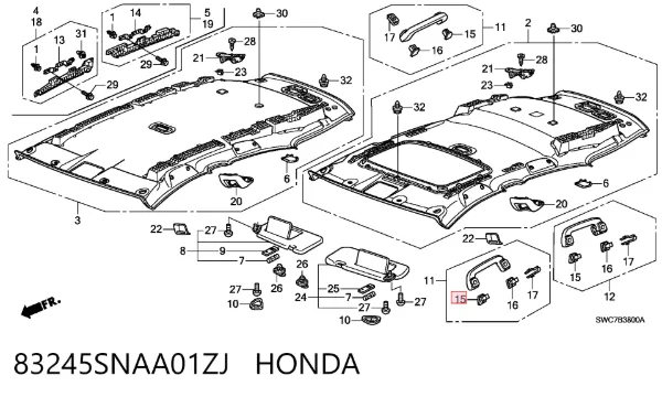  83245SNAA01ZJ Honda