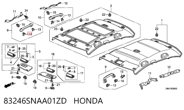  83246SNAA01ZD Honda