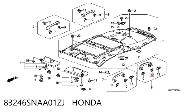  83246SNAA01ZJ Honda
