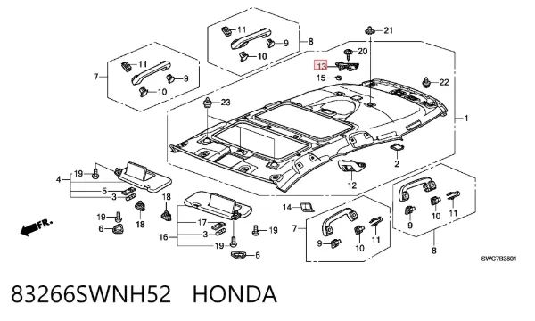  83266SWNH52 Honda
