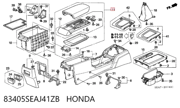  83405SEAJ41ZB Honda