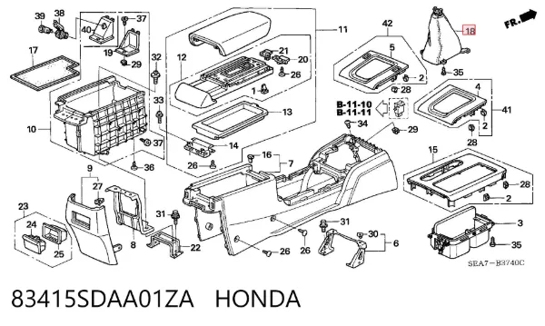  83415SDAA01ZA Honda