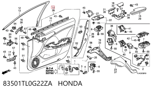  83501TL0G22ZA Honda