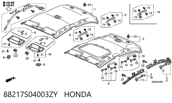  88217S04003ZY Honda