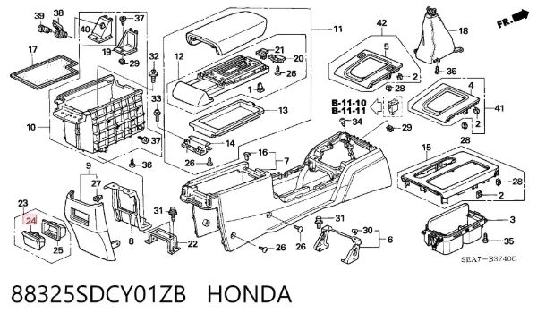  88325SDCY01ZB Honda