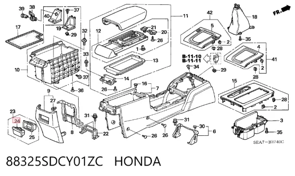  88325SDCY01ZC Honda