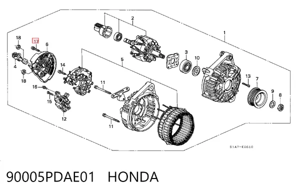  90005PDAE01 Honda