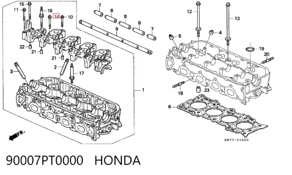  90007PT0000 Honda
