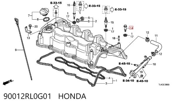  90012RL0G01 Honda