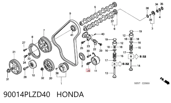  90014PLZD40 Honda