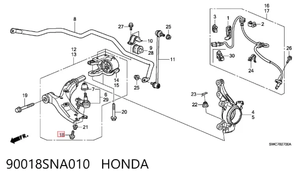  90018SNA010 Honda