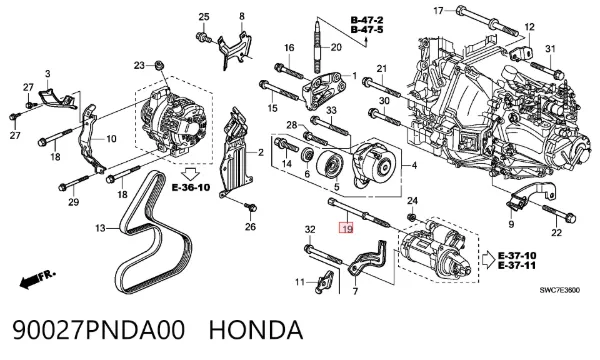  90027PNDA00 Honda