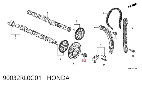  90032RL0G01 Honda